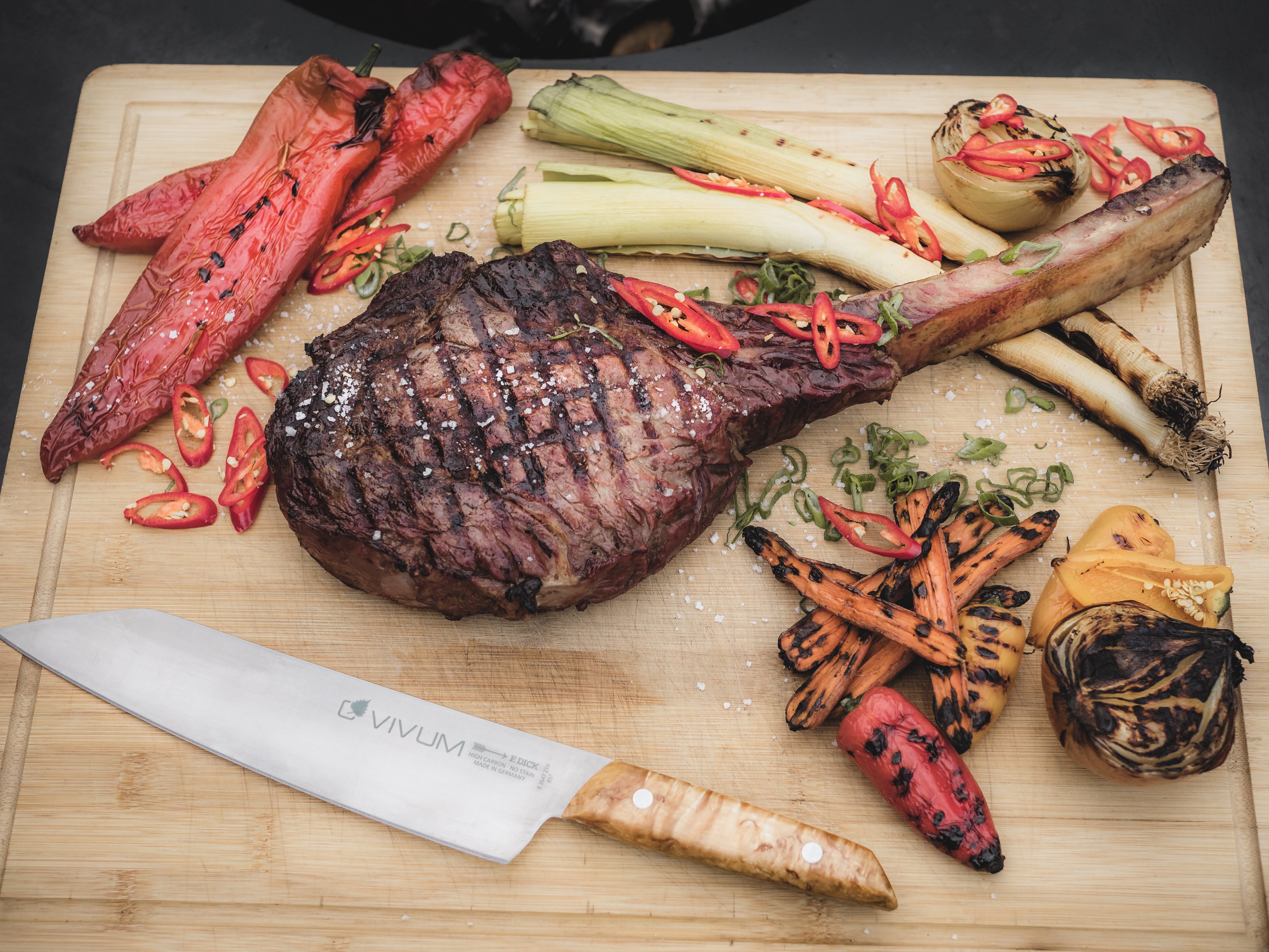 F. Dick, Vivum, Leder-Rolltasche, 5-tlg. schwarz